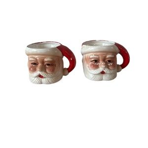 Vintage 1960s Santa Claus Face Mugs (Set of 6)! 🎅🏼